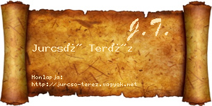 Jurcsó Teréz névjegykártya